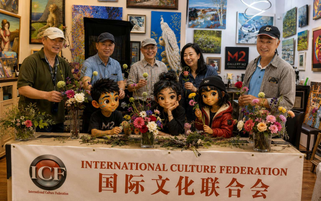 International Culture Federation Explores AI Through Floral Art at Gallery M2